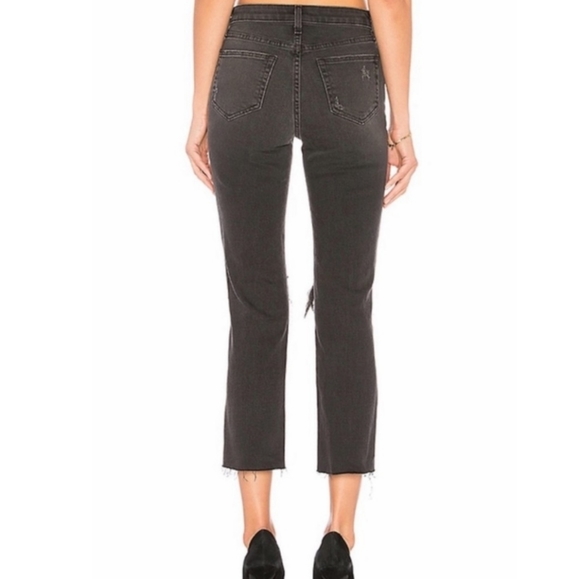 L’agence Audrina straight High Rise vintage black worn destruct Jeans - Picture 3 of 16